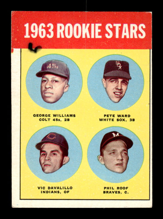 1963 Topps #324 Rookie Stars Williams / Ward / Davalillo / Roof Ex HOF-3095