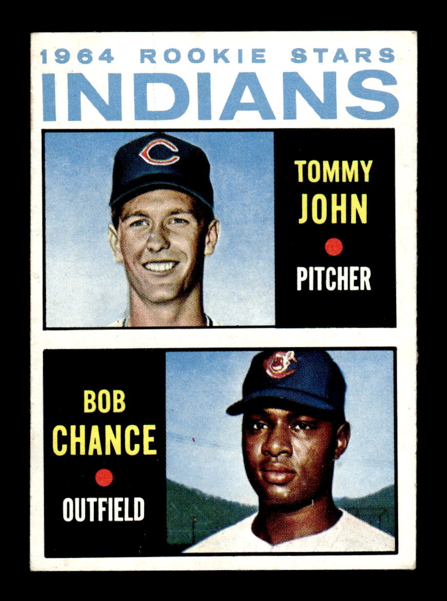 1964 Topps #146 Indians Rookie Stars Tommy John / Bob Chance EXMT HOF-10003165