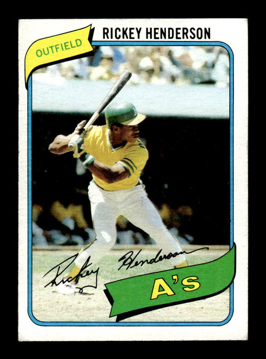 1980 Topps #482 Rickey Henderson Excellent HOF-10003192