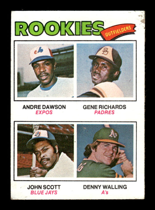 1977 Topps #473 1977 Rookie Outfielders Andre Dawson RC EX HOF-10003212