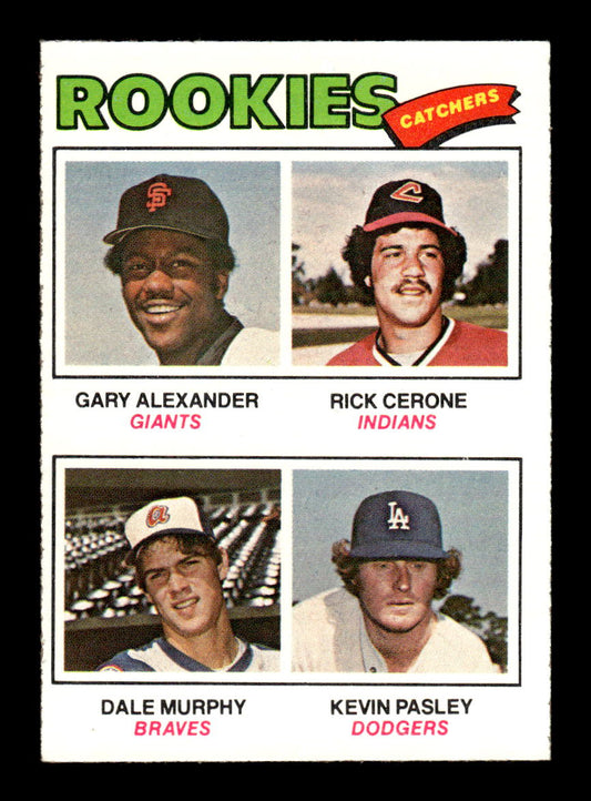 1977 Topps #476 1977 Rookie Catchers  Dale Murphy RC EX HOF-10003213