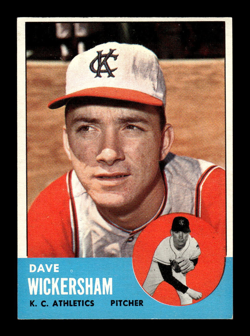 1963 Topps #492 Dave Wickersham Semi High Excellent HOF-10003306