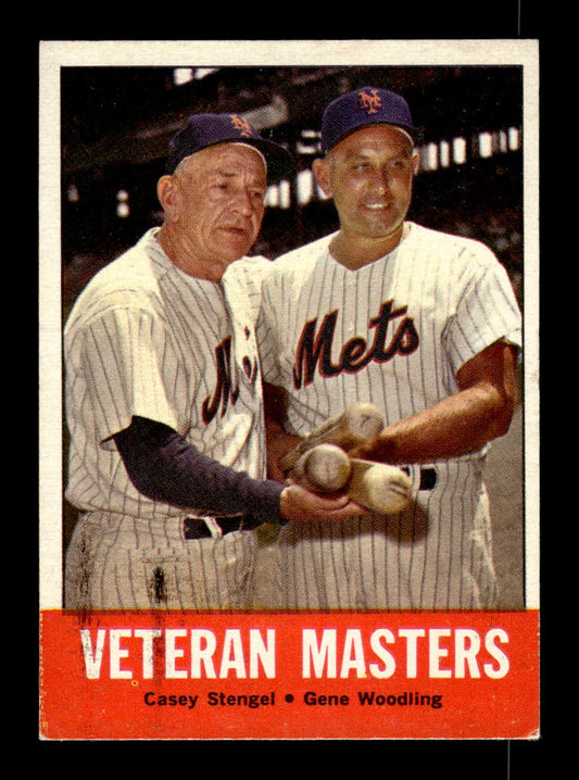 1963 Topps #43 Veteran Masters (Casey Stengel / Gene Woodling) Excellent HOF-10003392