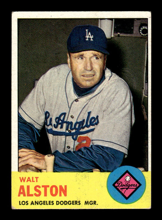 1963 Topps #154 Walt Alston Very Good HOF-10003413