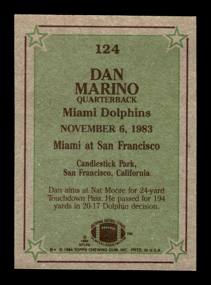 1984 Topps #124 Dan Marino Near Mint or Better HOF-10003423