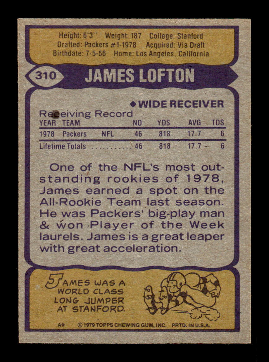 1979 Topps #310 James Lofton Excellent HOF-10003436