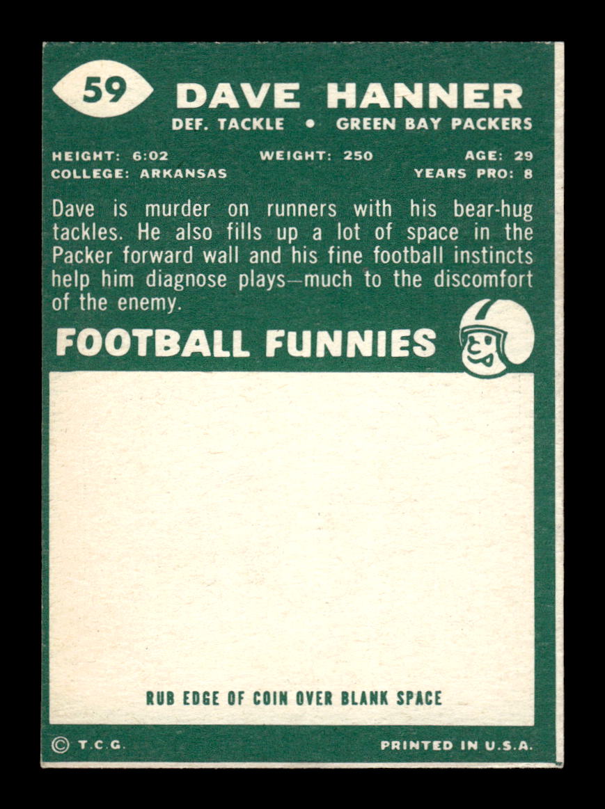 1960 Topps #59 Dave Hanner Near Mint or Better HOF-10003451