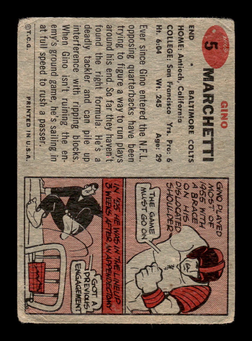 1957 Topps #5 Gino Marchetti G/VG HOF-10003463