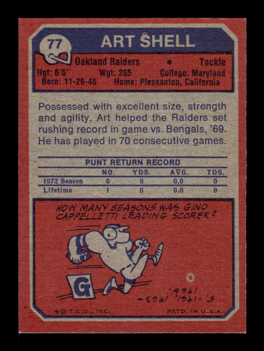 1973 Topps #77 Art Shell Near Mint or Better HOF-10003472