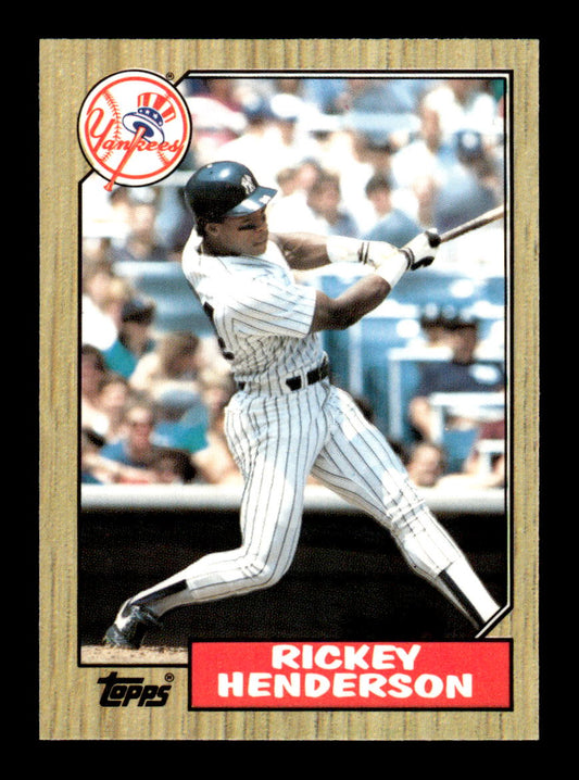 1987 Topps #735 Rickey Henderson Collector's Edition Tiffany NMHOF-10003551
