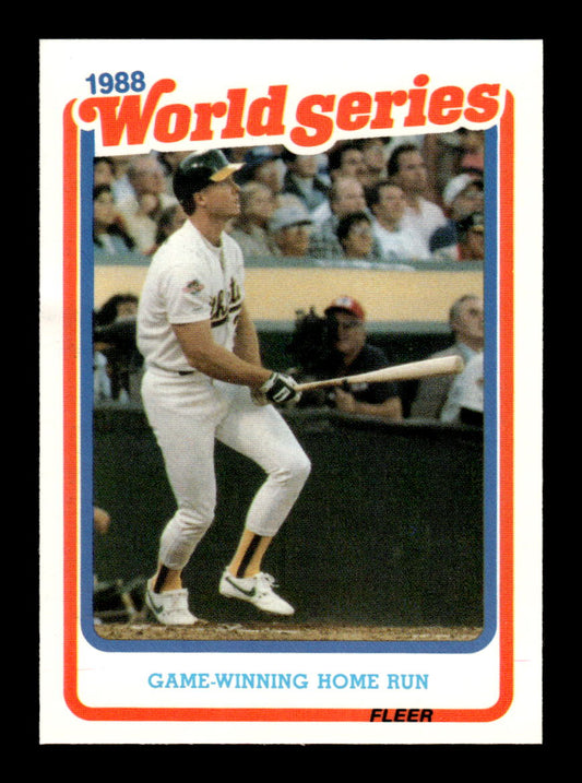1989 Fleer #8 Game-Winning Home Run World Series Glossy Excellent HOF-10003737