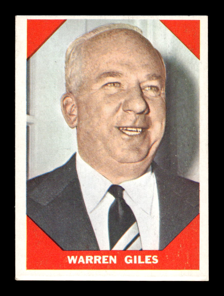 1960 Fleer Baseball Greats #73 Warren Giles Very Good HOF-10003806