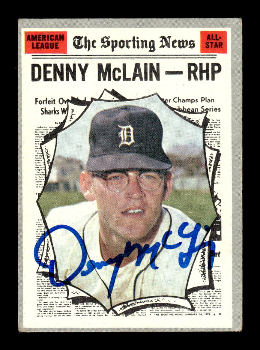 1970 Topps #467 Denny McLain Signed Auto HOF-10003812