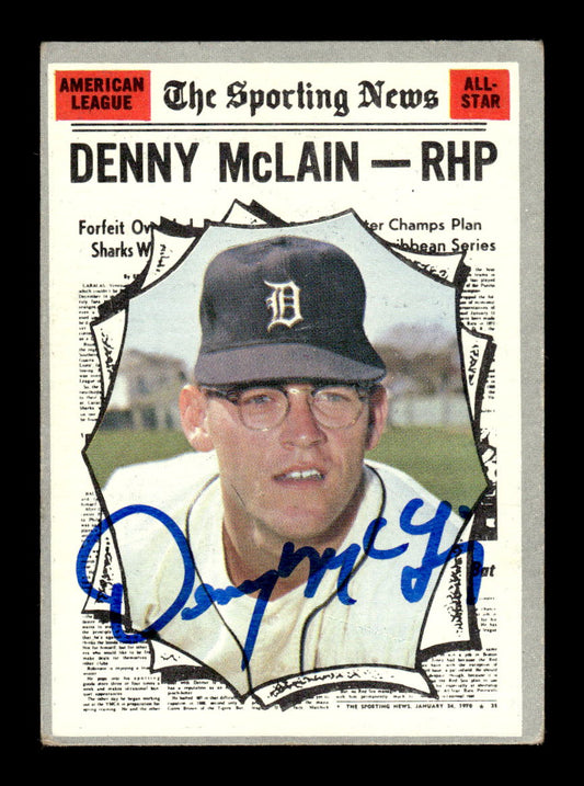 1970 Topps #467 Denny McLain Signed Auto HOF-10003812