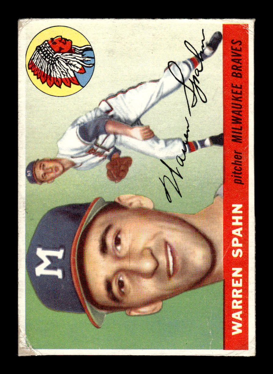 1955 Topps #31 Warren Spahn Poor Trimmed HOF-10003828