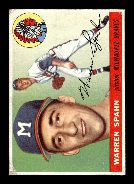 1955 Topps #31 Warren Spahn Poor Trimmed HOF-10003828