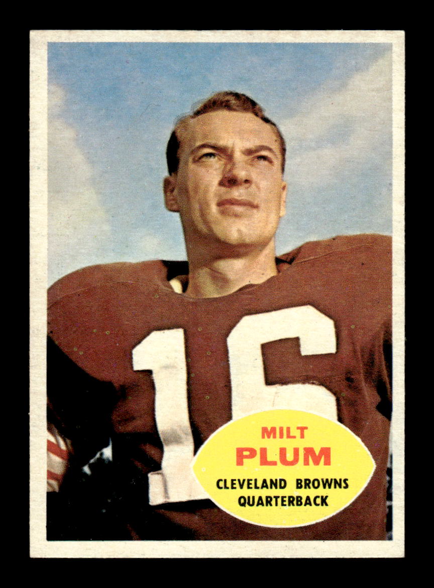 1960 Topps #22 Milt Plum Pack Fresh Near Mint or Better HOF-10003847