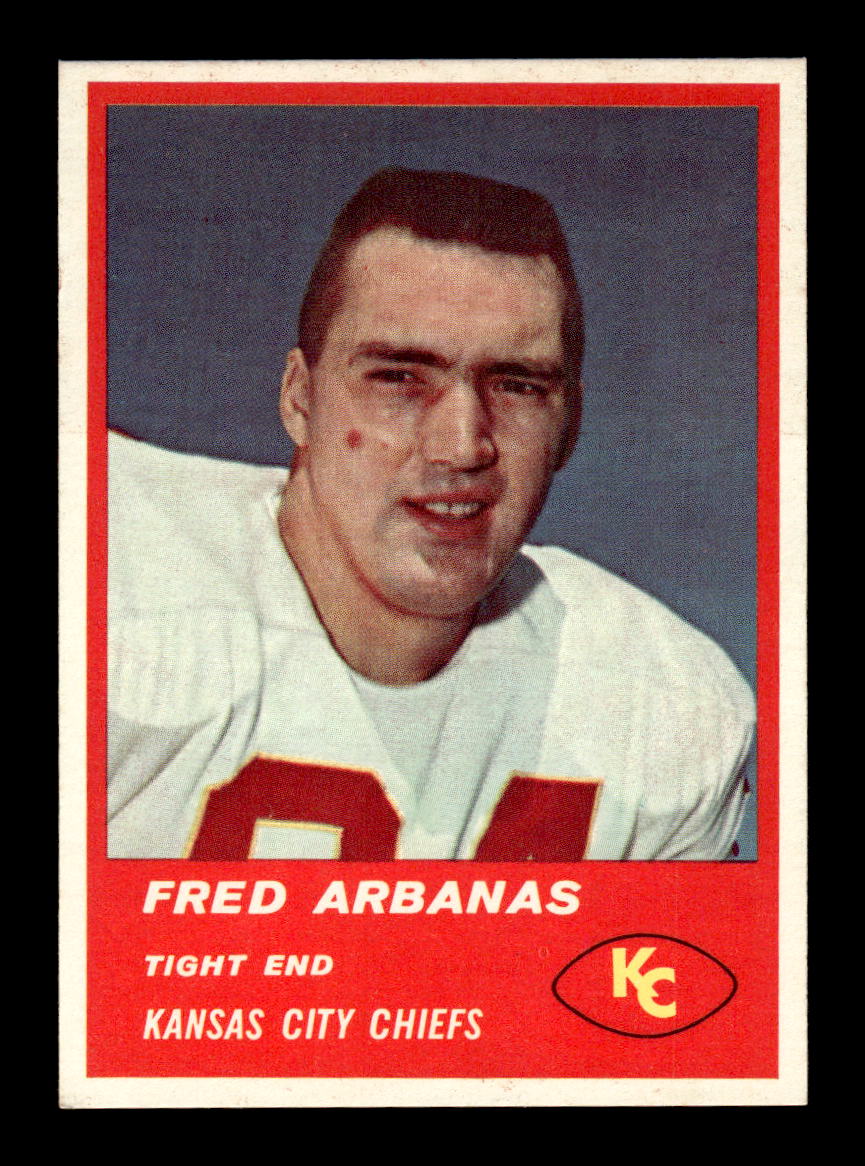 1963 Fleer #50 Fred Arbanas Pack Fresh Near Mint or Better HOF-10003855