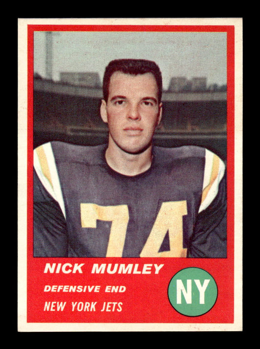 1963 Fleer #22 Nick Mumley Pack Fresh Near Mint or Better HOF-10003875