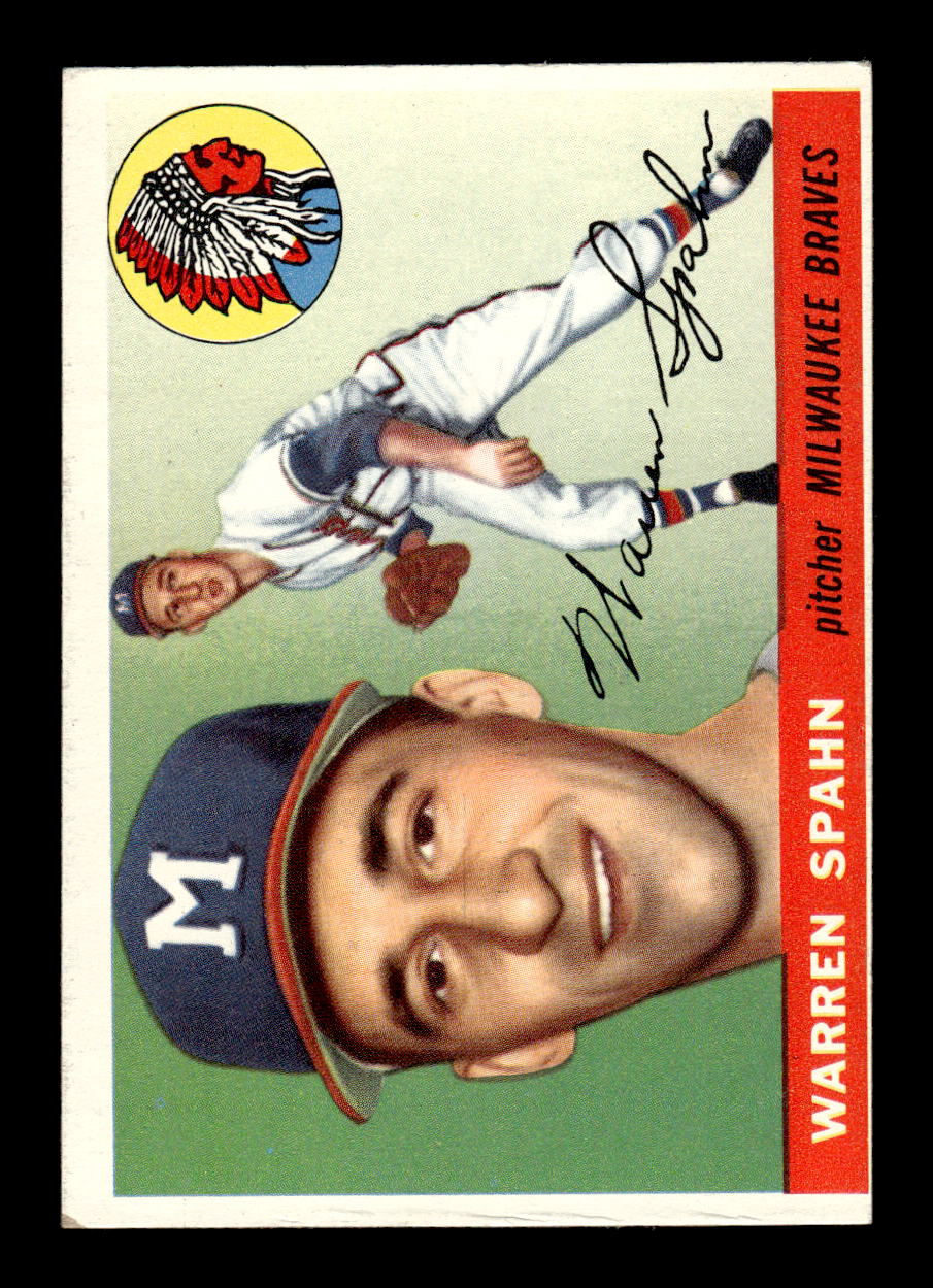 1955 Topps #31 Warren Spahn Excellent HOF-10003911