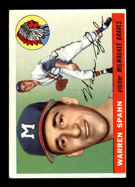 1955 Topps #31 Warren Spahn Excellent HOF-10003911