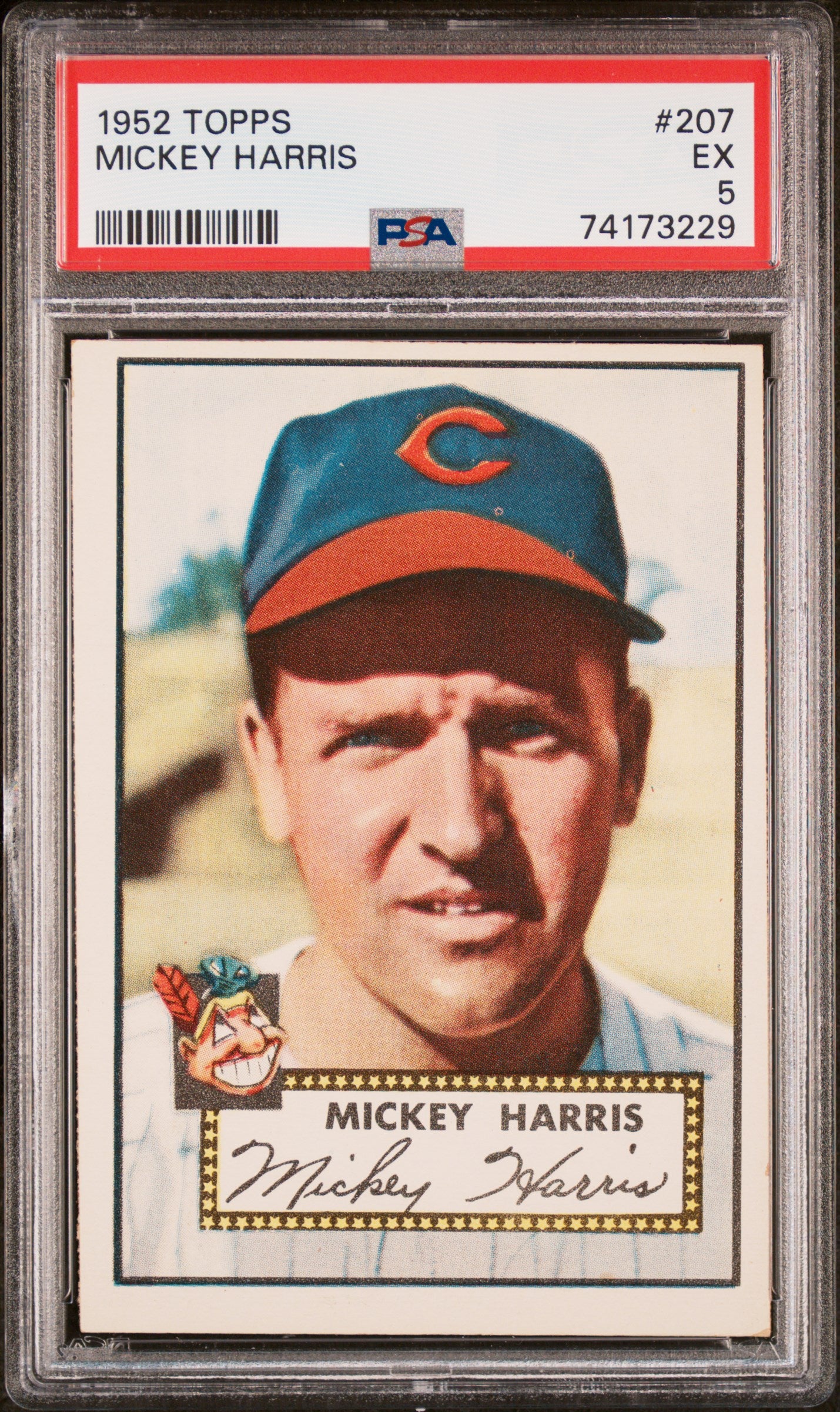1952 Topps #207 Mickey Harris PSA 5 SN 74173229