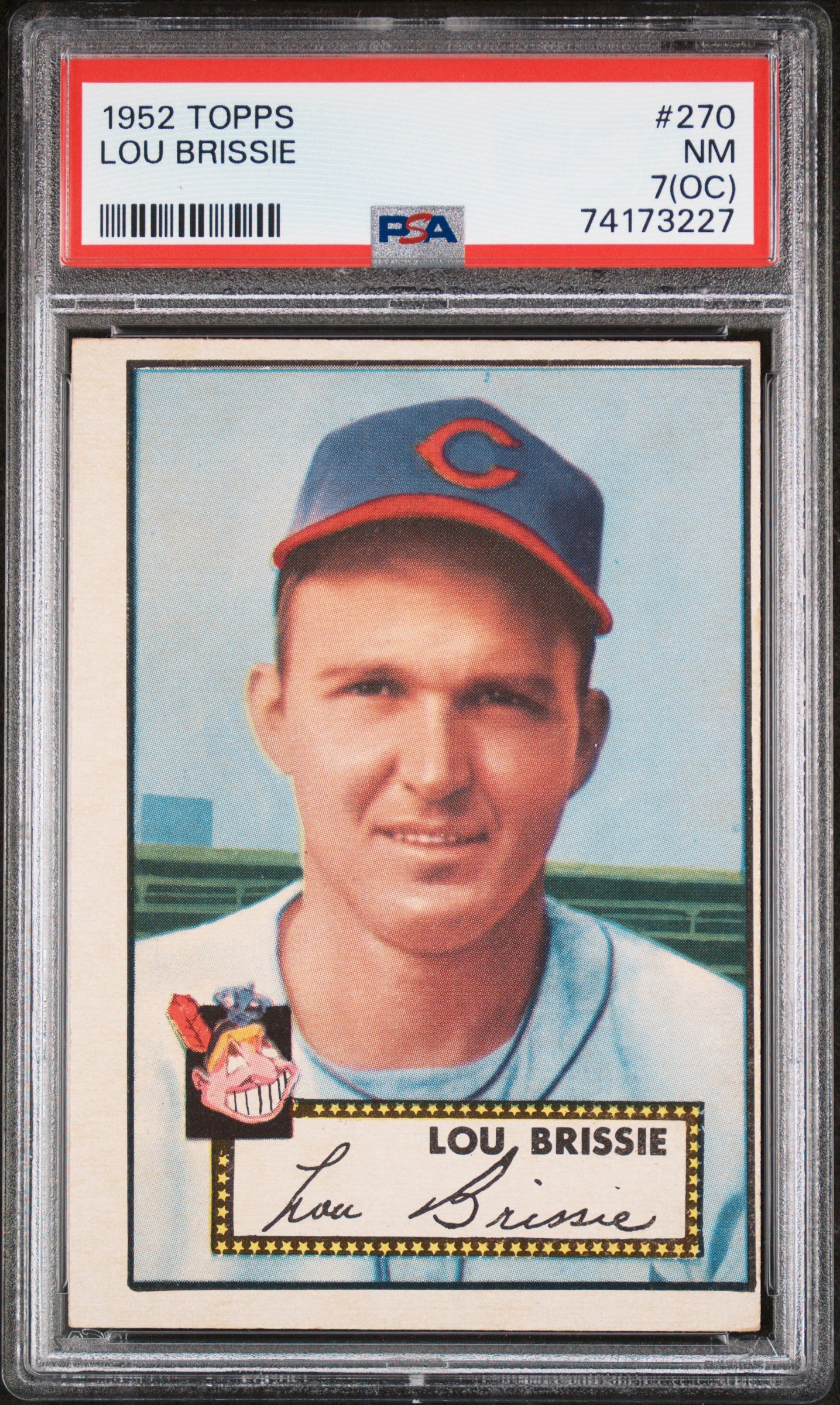 1952 Topps #270 Lou Brissie PSA 7 SN 74173227
