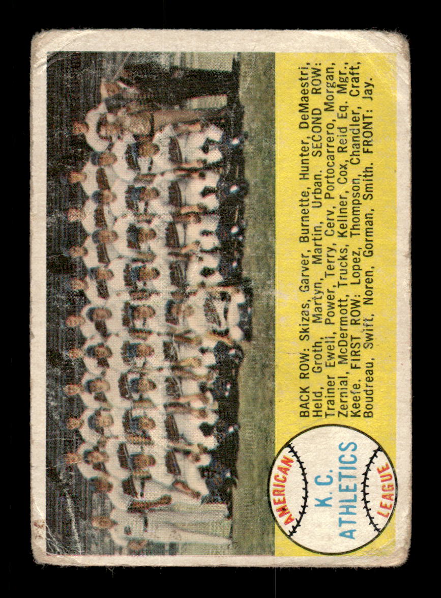 1958 Topps #174 Kansas City Athletics Poor HOF-10003959