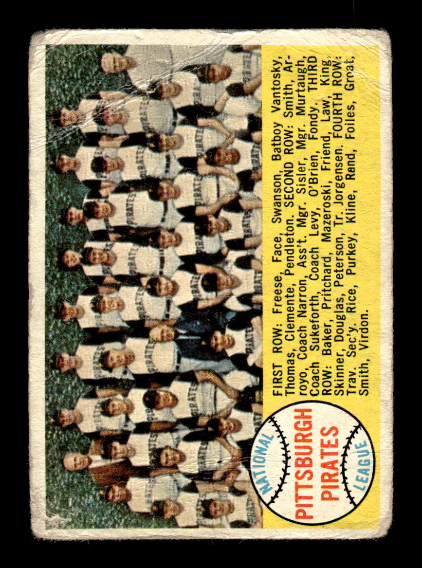 1958 Topps #341 Pittsburgh Pirates Poor HOF-10003964