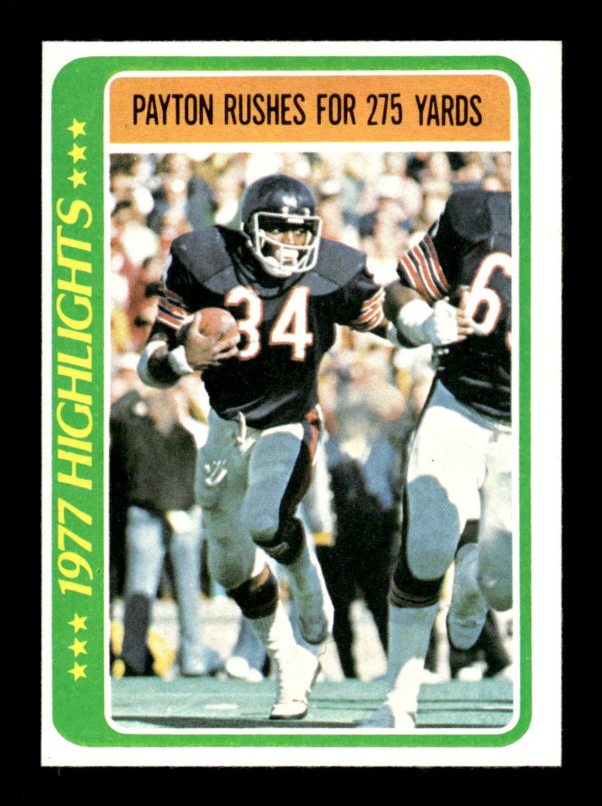 1978 Topps #3 Walter Payton Excellent HOF-10003986