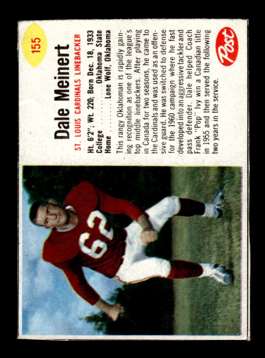 1962 Post Cereal #155 Dale Meinert Very Good HOF-10003994