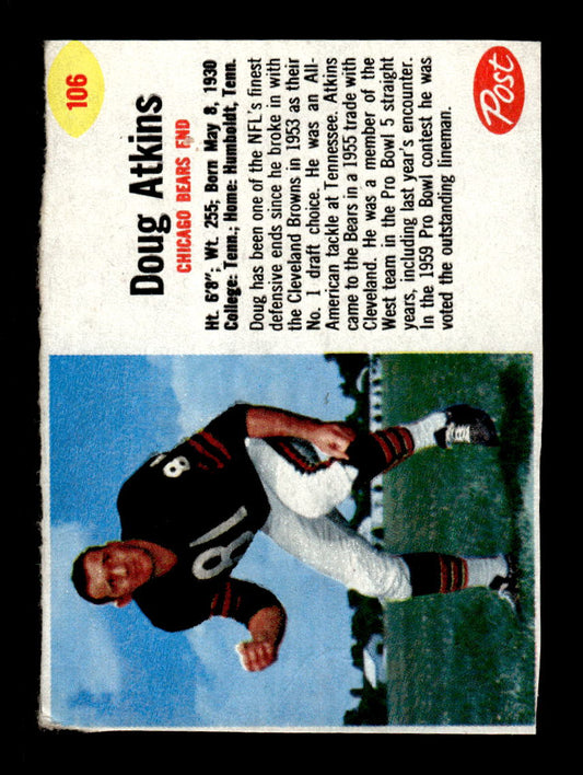 1962 Post Cereal #106 Doug Atkins Very Good HOF-10004006