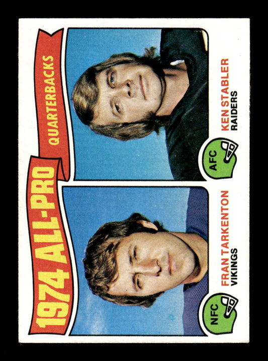 1975 Topps #208 All Pro Quarterbacks Tarkenton Stabler VG HOF-10004037