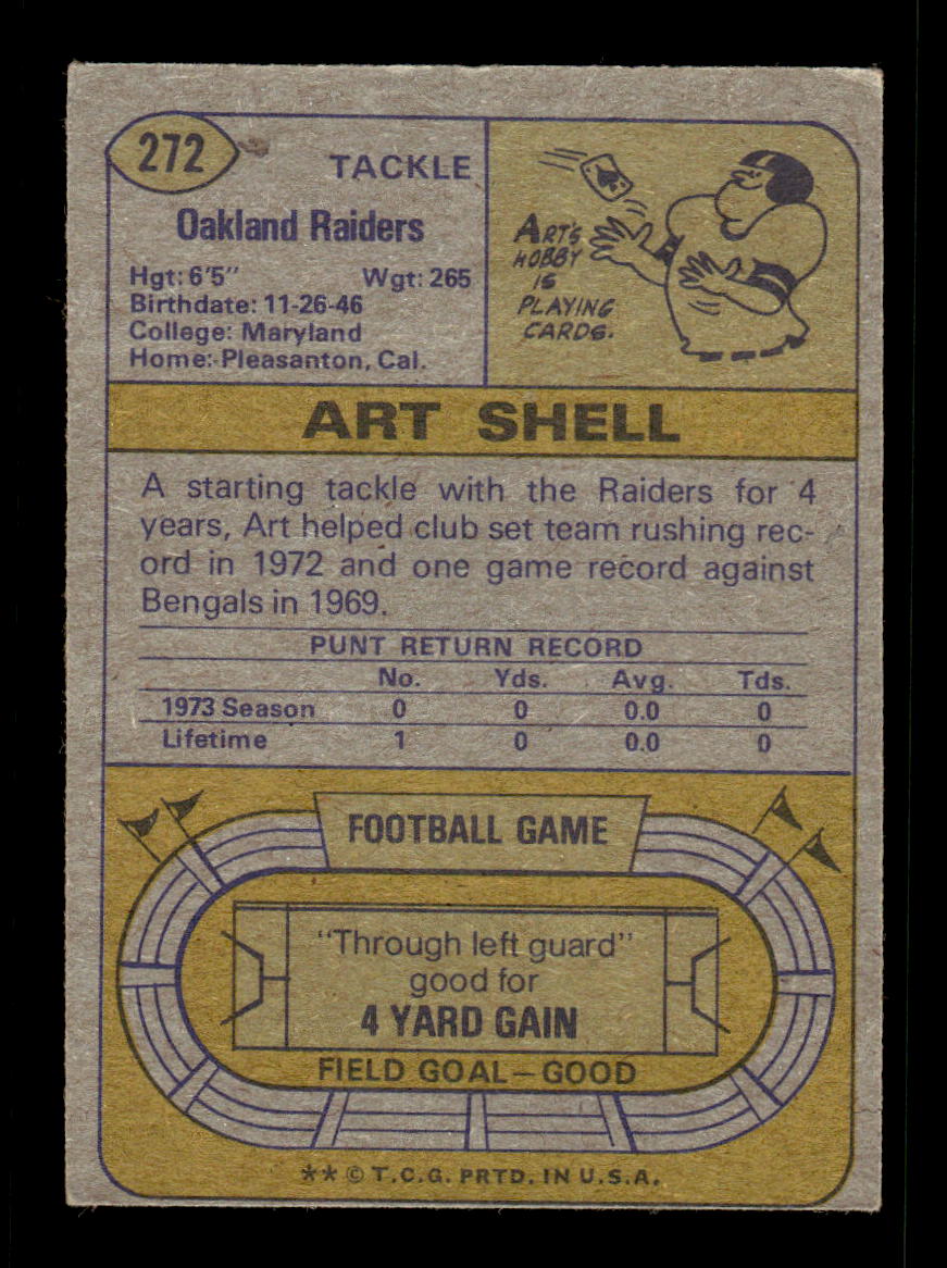 1974 Topps #272 Art Shell Very Good HOF-10004040