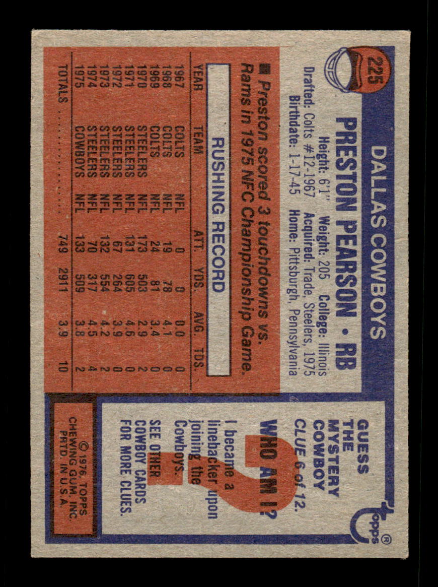 1976 Topps #225 Preston Pearson Very Good HOF-10004054