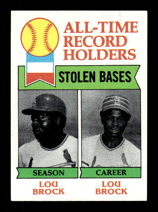 1979 Topps #415 All-Time Record HoldersLou Brock EXMT PACK FRESH HOF-10004081