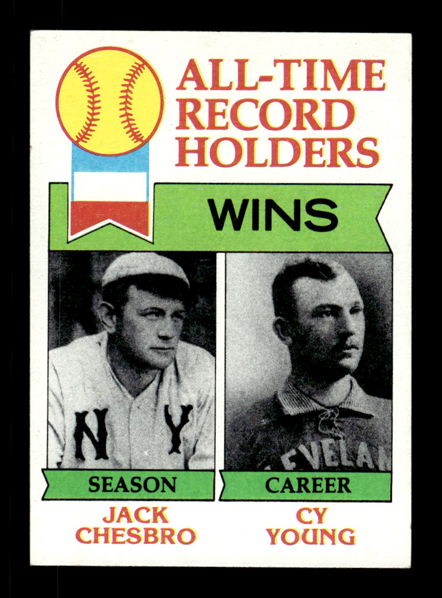 1979 Topps #416 All-Time Record Holders Cy Young EXMT PACK FRESH HOF-10004082