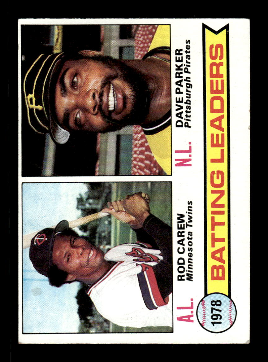 1979 Topps #1 1978 Batting Leaders Carew Parker EXMT PACK FRESH HOF-10004090