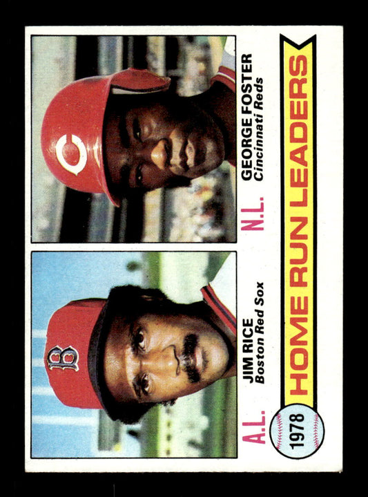 1979 Topps #2 1978 Home Run Leaders Rice Foster EXMT PACK FRESH HOF-10004091