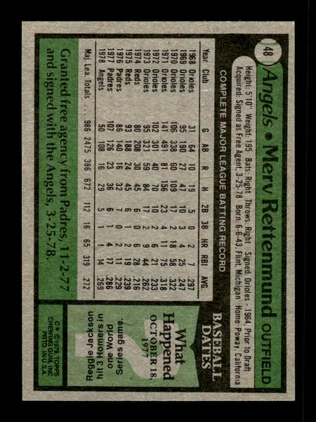 1979 Topps #48 Merv Rettenmund EXMT PACK FRESH HOF-10004138