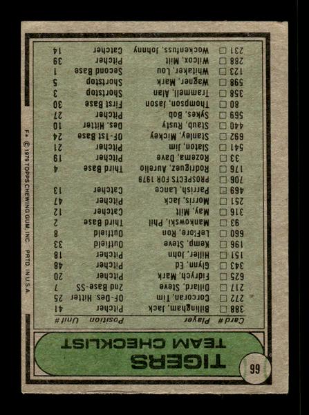 1979 Topps #66 Detroit Tigers EXMT PACK FRESH HOF-10004155