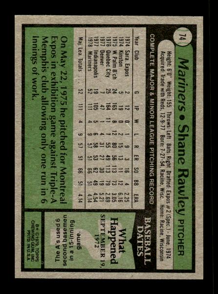 1979 Topps #74 Shane Rawley EXMT PACK FRESH HOF-10004164