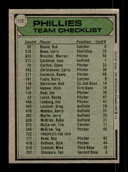 1979 Topps #112 Philadelphia Phillies EXMT PACK FRESH HOF-10004202