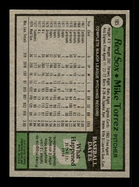 1979 Topps #185 Mike Torrez EXMT PACK FRESH HOF-10004273