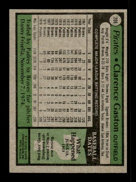 1979 Topps #208 Clarence Gaston EXMT PACK FRESH HOF-10004294
