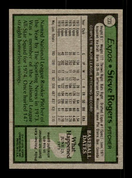 1979 Topps #235 Steve Rogers EXMT PACK FRESH HOF-10004322