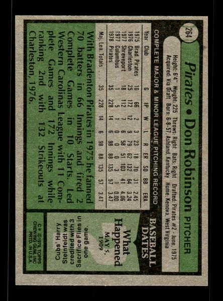 1979 Topps #264 Don Robinson EXMT PACK FRESH HOF-10004351