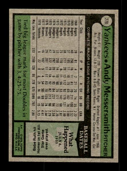 1979 Topps #278 Andy Messersmith EXMT PACK FRESH HOF-10004367