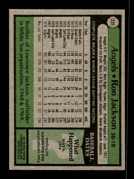 1979 Topps #339 Ron Jackson EXMT PACK FRESH HOF-10004428