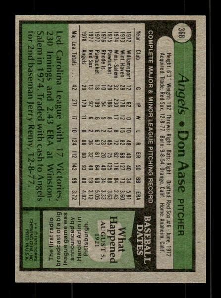 1979 Topps #368 Don Aase EXMT PACK FRESH HOF-10004457